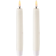 Uyuni Taper Candle 2.3 x 15 cm - Nordic White Bougie LED 13cm 2pcs