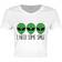 Grindstore I Need Some Space Cosmic Alien Crop Top - White