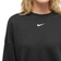 Nike Sportswear Essentials Oversized Fleece Crew Sweatshirt - Black/White