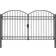 vidaXL Fence Gate Double Door with Arched Top 300x250cm