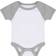 Larkwood Baby's Essential Short Sleeve Baseball Bodysuit - White/Heather Grey