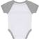 Larkwood Baby's Essential Short Sleeve Baseball Bodysuit - White/Heather Grey