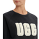 UGG Madeline Fuzzy Logo Crewneck Pullover - Black/Cream