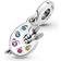 Pandora Artist's Palette Dangle Charm - Silver/Multicolour