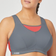 Glamorise No-Bounce Camisole Sports Bra Plus Size - Gray/Coral