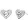 Michael Kors Pavé Heart Stud Earrings - Silver/Transparent