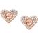 Michael Kors Pavé Heart Stud Earrings - Rose Gold/Transparent