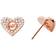 Michael Kors Pavé Heart Stud Earrings - Rose Gold/Transparent