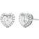 Michael Kors Brilliance Heart Cluster Stud Earrings - Silver/Transparent