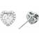 Michael Kors Brilliance Heart Cluster Stud Earrings - Silver/Transparent