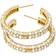 Michael Kors Brilliance Hoop Earrings - Gold/Transparent