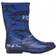 Joules Junior Roll Up Flexible Printed Wellies - Blue Etched Sharks