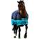 Horseware Mantas De Exterior Ligeras, Black/Turquoise Blue