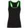 Tridri Panelled Fitness Vest Women - Black/Lightning Green