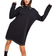 Nike Sportswear Swoosh Graphic Long Sleeved Dress - Black/White