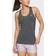 Under Armour HeatGear Racer Tanktop Women - Pitch Gray Light Heather/Metallic Silver