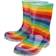 Cotswold Kid's Patterned PVC Childrens Welly Wellington - Rainbow