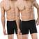 Schiesser Authentic Shorts with Fly 2-pack - Black