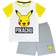 Pokémon Boy's Pikachu Face Card Pajamas Set - White/Grey/Yellow