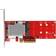 DeLock PCI Express X8 Card to 2 x Internal NVMe M.2 Key M