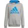 Adidas Boy's Essentials Hoodie - Medium Grey Heather/Bright Blue (HE9291)