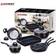 Herzberg HG-9016BLK Set mit Klappe 10 teile