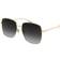 Gucci Square Rectangle Sunglasses Gold/Grey