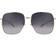 Gucci Square Rectangle Sunglasses Gold/Grey