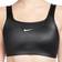 Nike Dri-FIT Swoosh Medium-Support 1-Piece Pad Shine Sports Bra - Black/White