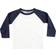 Larkwood Baby's Long Sleeved Baseball T-shirt - White/Navy