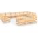 vidaXL 3076234 Loungeset, 1 Bord inkl. 13 Soffor