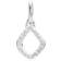 Monica Vinader Riva Mini Kite Pendant Charm - Silver/Diamonds