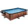 Exit Toys Rectangular Wood Pool with Filter Pump and Dome 3x2x0.65m