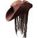 Wicked Costumes Caribbean Jack Sparrow Hat with Hair & Beads