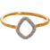 Monica Vinader Gold Riva Mini Kite Stacking Ring Diamond