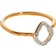 Monica Vinader Gold Riva Mini Kite Stacking Ring Diamond