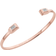 Monica Vinader Rose Gold Baja Deco Thin Diamond Cuff Diamond