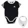 Adidas 3-Stripes Onesie with Bib - Black/White