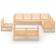 vidaXL 3075804 Loungeset, Bord inkl. 9 Soffor