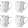 Sabichi Watercolour Hearts Mug 35.5cl 4pcs