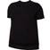 Nike Yoga Short-Sleeve Plus SizeT-shirt Women - Black/Dark Smoke Grey