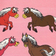 Småfolk T-Shirt with Horses - Sea Pink (14-0016-526)