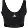 Adidas Essentials 3-Stripes Crop Top With Removable Pads - Black/White Female