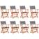 vidaXL 3086965 8-pack Chaise de jardin pour repas