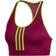 adidas Don't Rest Alphaskin Padded 3-Stripes Bra - Power Berry/Semi Solar Slime