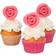 Funcakes Roses Pink Decoration Marzipan