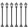 vidaXL Garden Lamp Post 110cm 6pcs