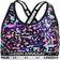 Under Armour Crossback Printed Sports Bra - Black/White