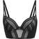 Gossard Shadow Mesh Longline Plunge Bra - Black/Grey