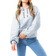 Hype Womens Quilted Draped Sleeve Pullover Hoodie - Grey